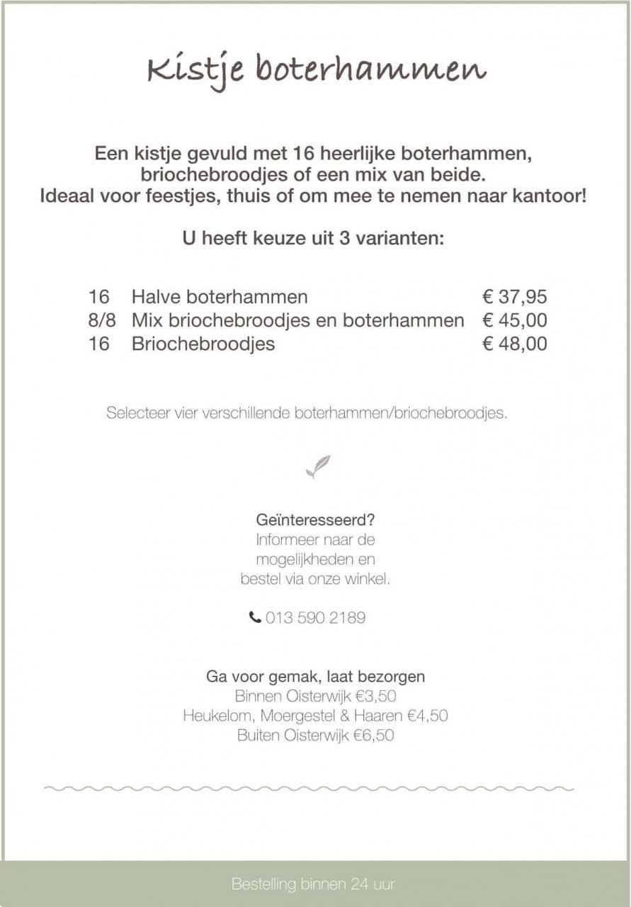 Kistje boterhammen - beschrijving - Saranne in OIsterwijk