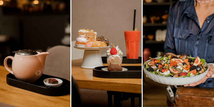 Saranne – De Lind 15 – menu Saranne's menu met theepotje, petit fours, smoothie en salade