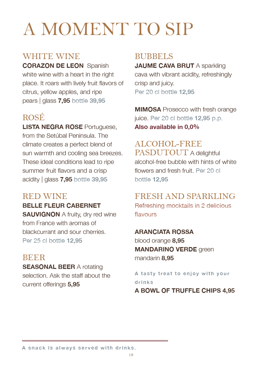 Saranne's Menu AUTUMN 2026 - wines